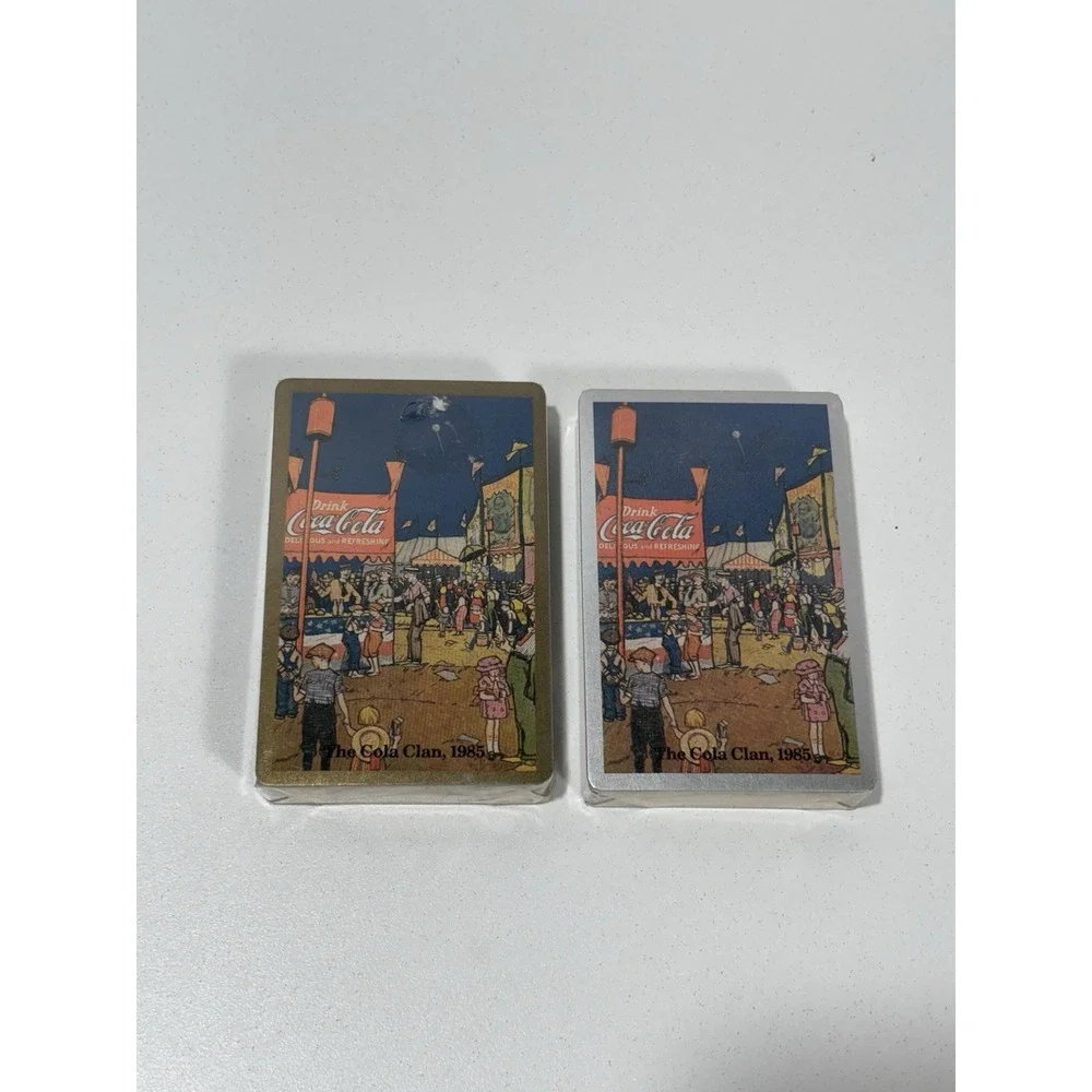 1985‎ The Cola Clan Coca Cola 2 Sealed Playing Card Decks NIB
